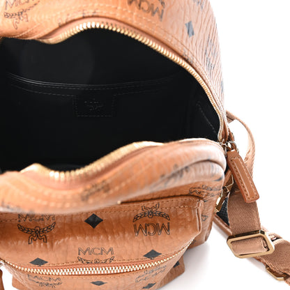 MCM Visetos Side Stud Mini Stark Backpack Cognac 4 of 4