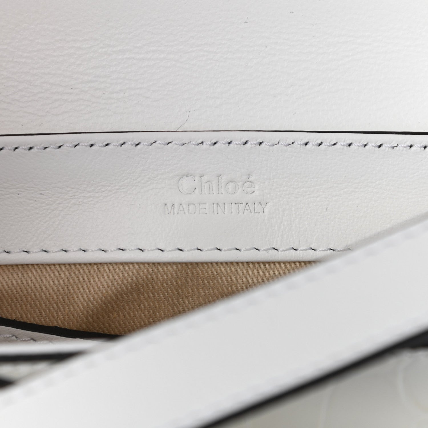 Chloe Calfskin Crocodile Embossed Mini C Double Carry Brilliant White 6 of 12