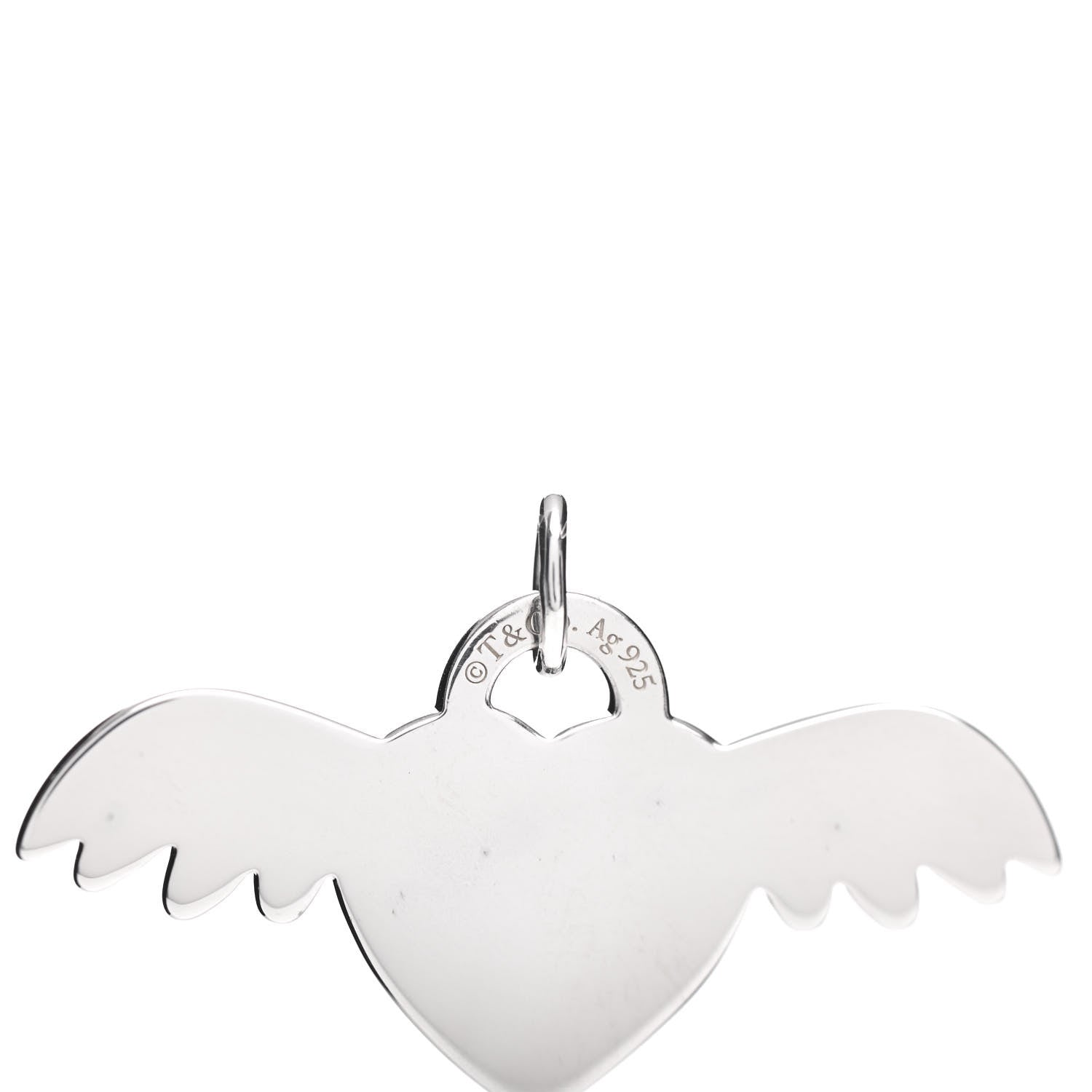 Tiffany Sterling Silver Return to Tiffany Angel Heart Wings Tag