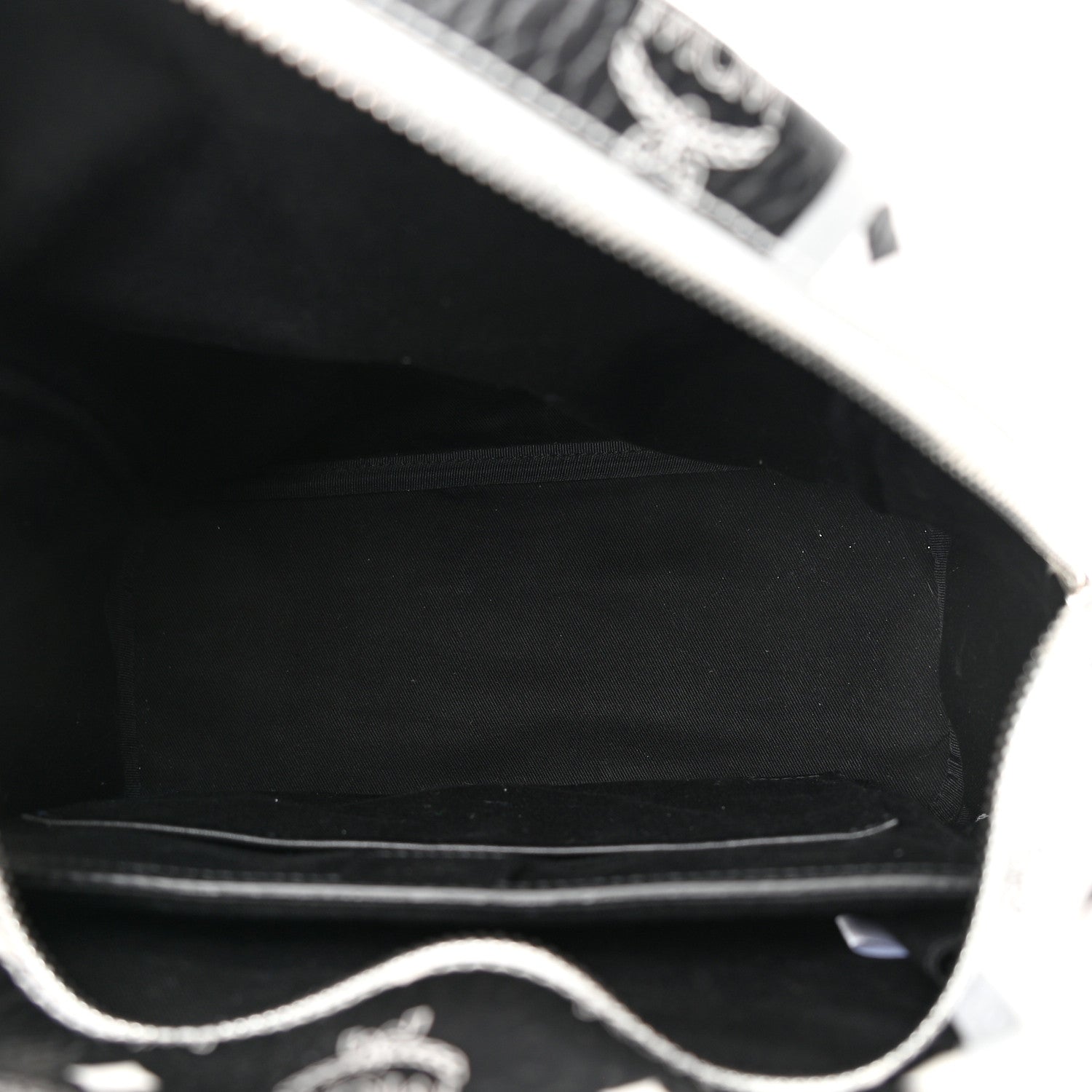 MCM Visetos Chevron Colorblock Small Stark Backpack Black White 5 of 15