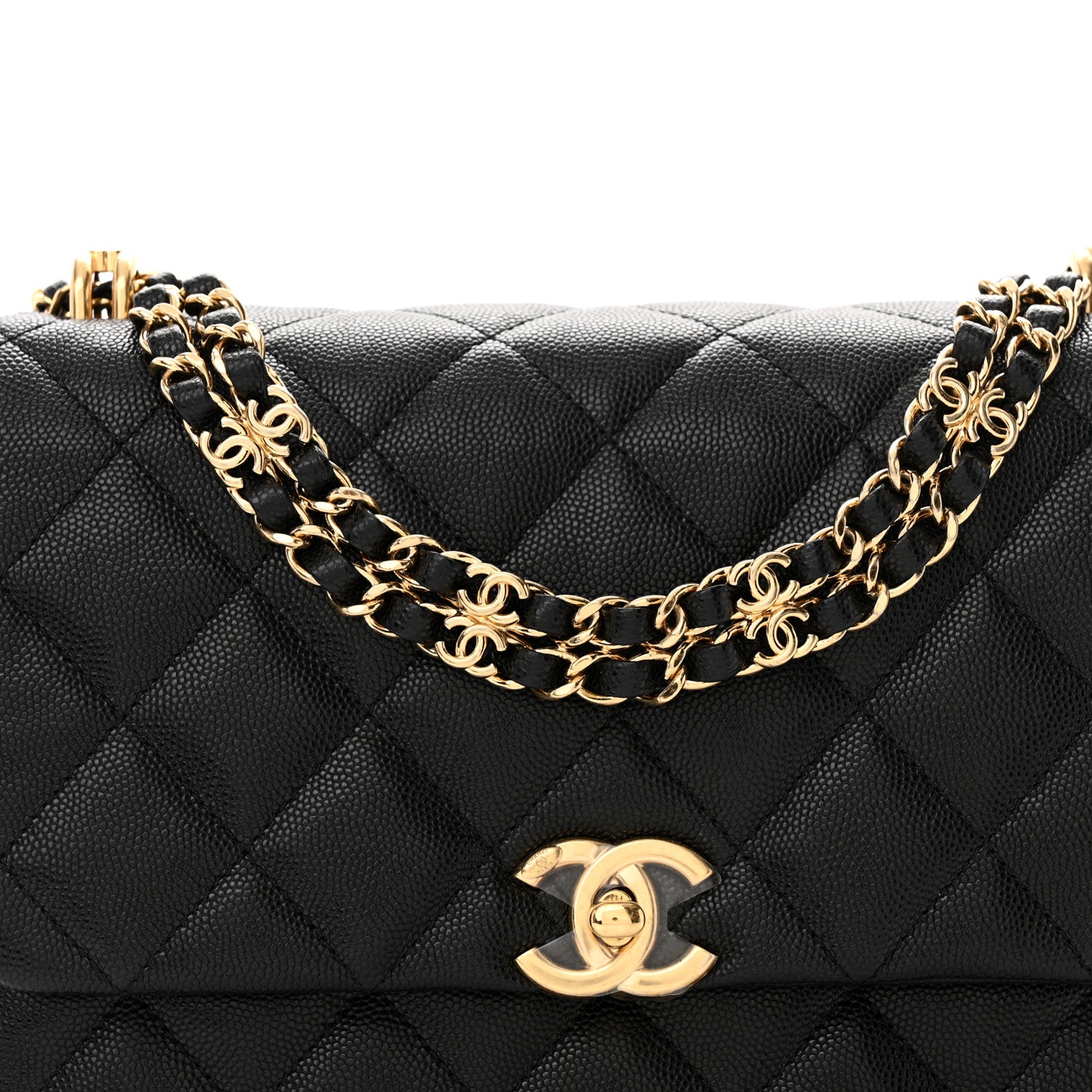 Chanel Caviar Quilted Coco First Flap Black 8 of 10