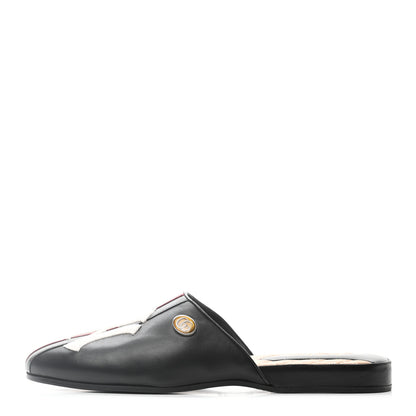 Gucci X MLB Lambskin NY Yankees Embroidered Womens GG Slippers 39 Black 1 of 8