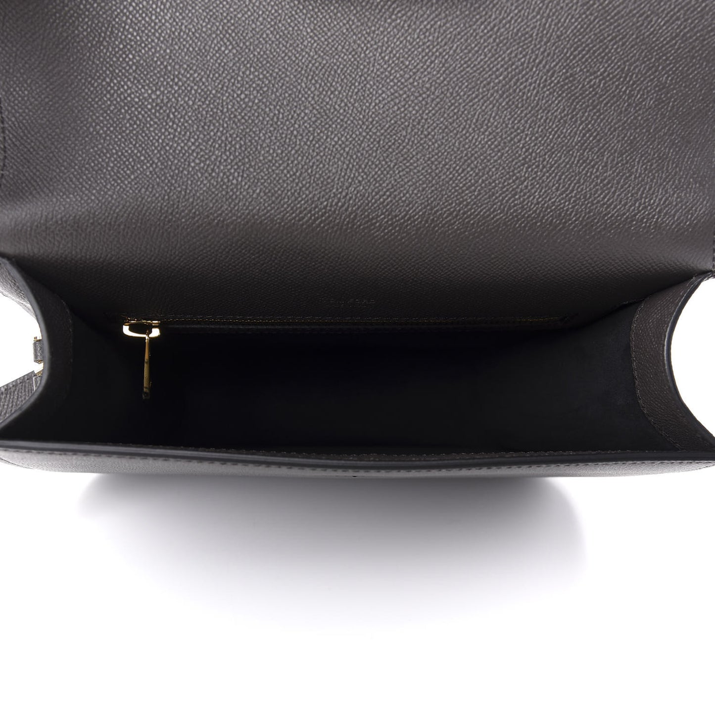 Calfskin Large T Clasp Tara Crossbody Bag Grey
