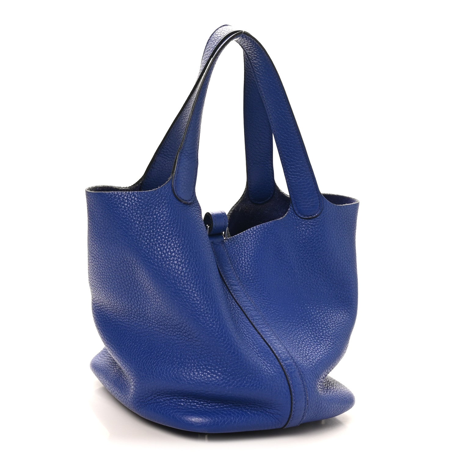 Hermes Taurillon Clemence Picotin Lock 22 MM Bleu Electrique 3 of 12