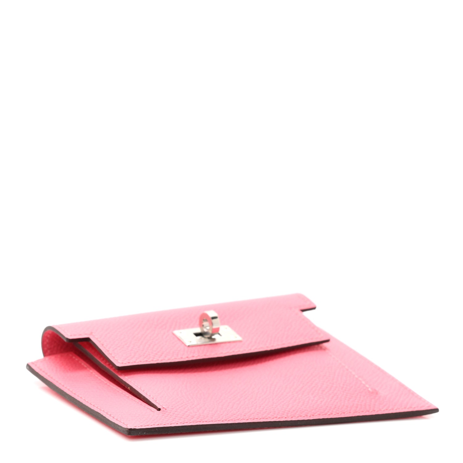 Hermes Epsom Kelly Pocket Compact Wallet Rose Azalee 4 of 7