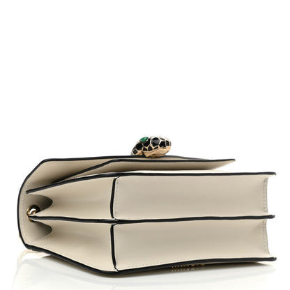 Bulgari Calfskin Serpenti Forever Small Crossbody Bag White Agate 4 of 9