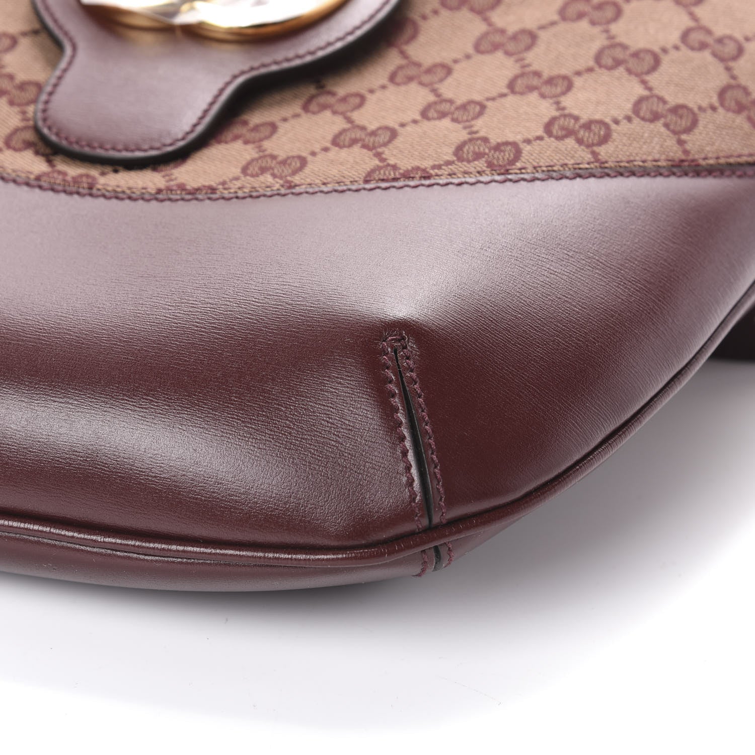 Gucci GG Monogram Calfskin Medium Arli Shoulder Bag Sahara Rubino Chardonnay 9 of 9
