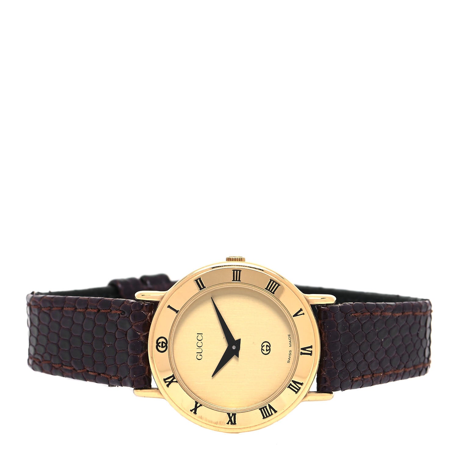 Gucci Stainless Steel Lizard 26mm 3000L Quartz Watch Gold 2 of 5