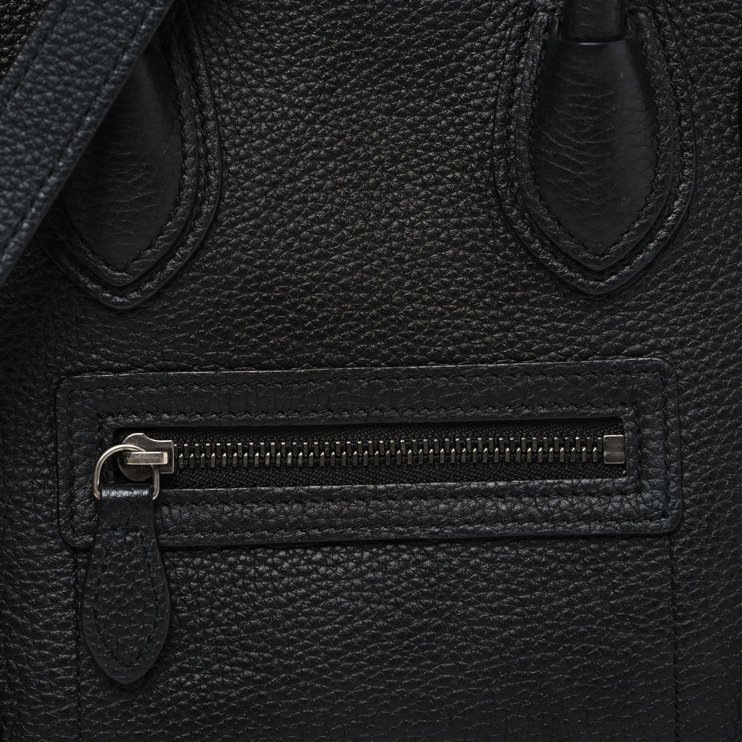 Celine Drummed Calfskin Nano Luggage Black 7 of 11