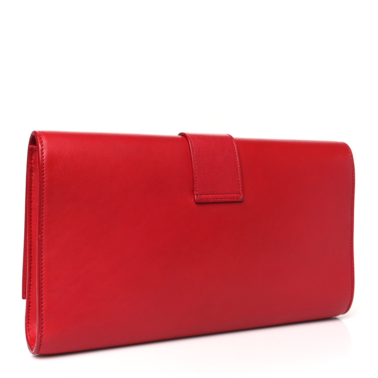 Saint Laurent Calfskin Classic Y Ligne Clutch Red 3 of 10