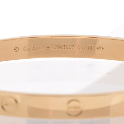 Cartier 18K Yellow Gold LOVE Bracelet 18 6 of 9