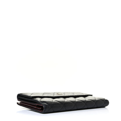 Chanel Caviar Quilted CC Long Double Wallet Black 3 of 7