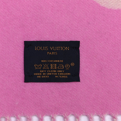 Louis Vuitton Cashmere Monogram Reykjavik Scarf White Pink 7 of 8