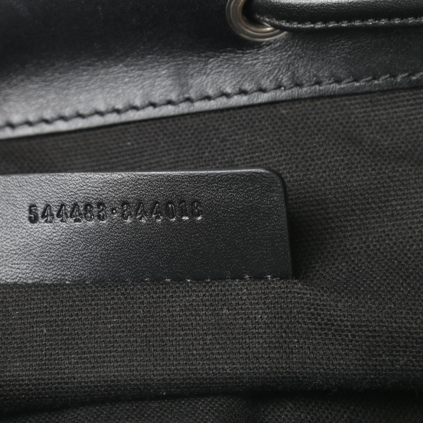 Calfskin Studded Padlock Backpack Black