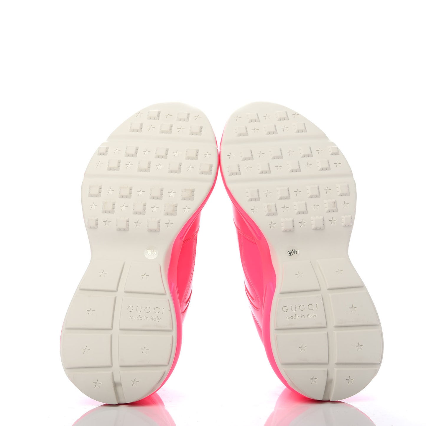 Calfskin Womens Rhyton Sneakers 38.5 Fluo Fuxia