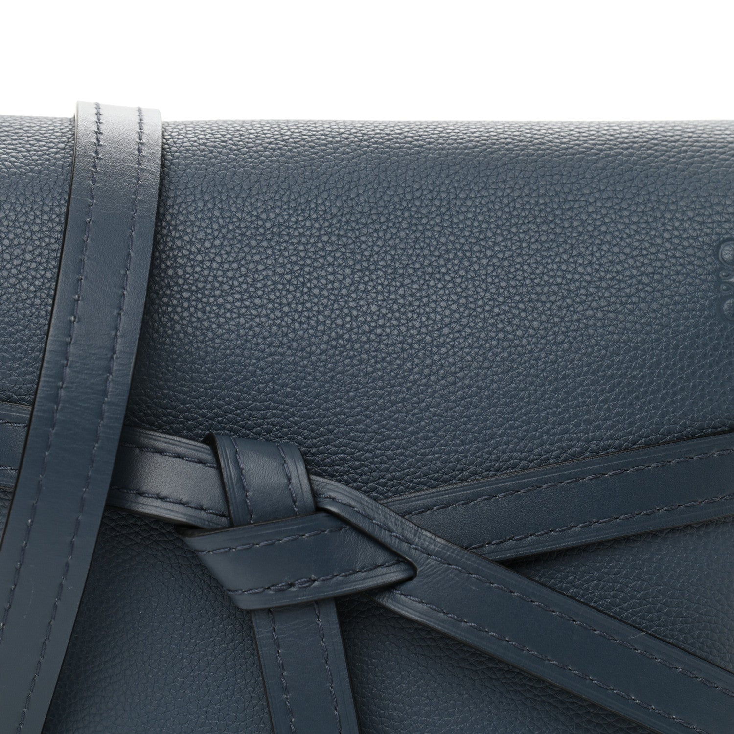 Loewe Grained Calfskin Small Gate Crossbody Bag Steel Blue 8 of 10