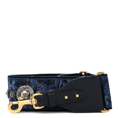 Christian Dior Canvas Embroidered Studded KaleiDiorscopic Adjustable Shoulder Strap Blue 1 of 5