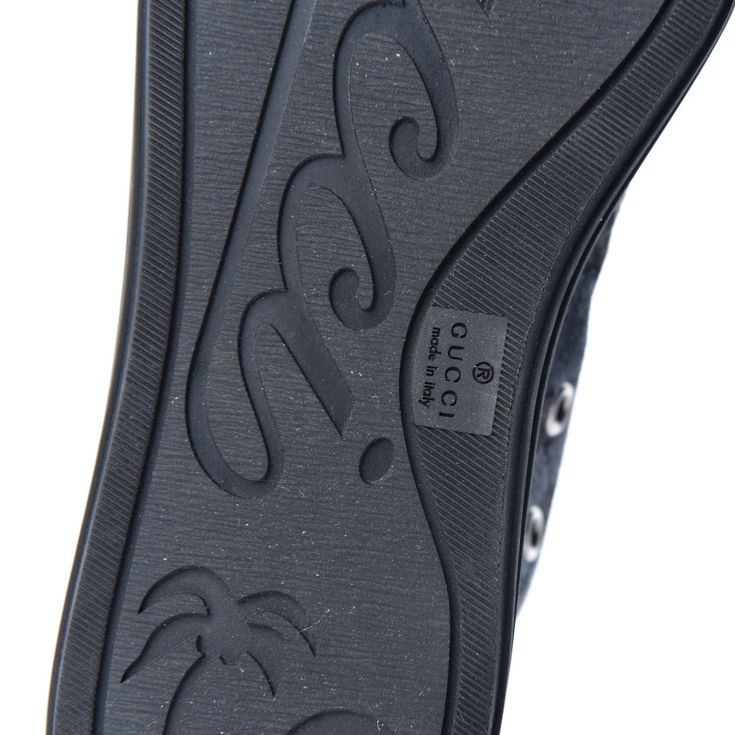 Monogram High Top Sneakers 36 Black