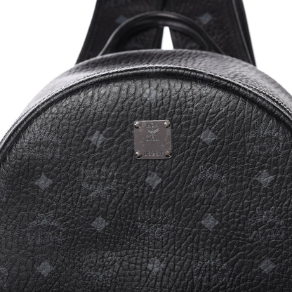 MCM Visetos Medium Side Studs Stark Backpack Black 9 of 9
