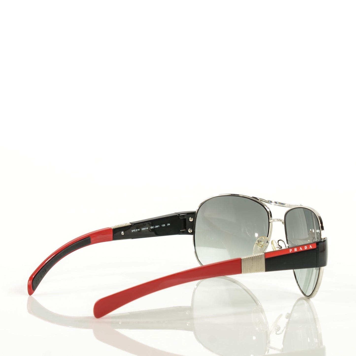 Linea Rossa Aviator Sunglasses SPS 51H Black Red