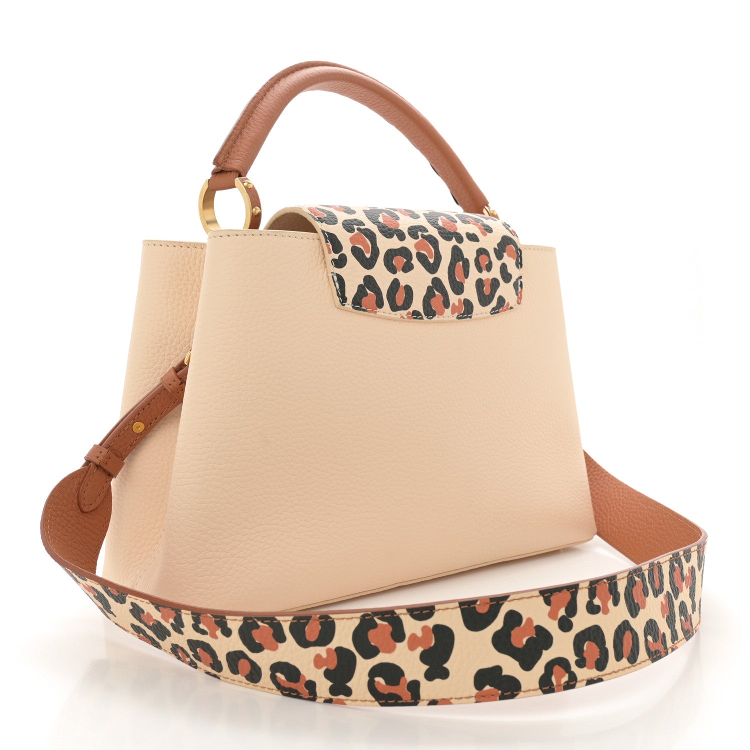 Louis Vuitton Taurillon Wild At Heart Capucines MM Creme Multicolor 3 of 10