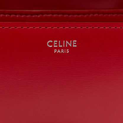 Celine Box Calfskin Medium Classic Box Flap Bag Red 6 of 14