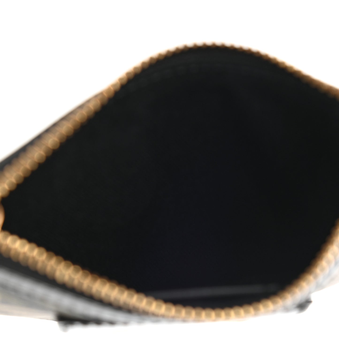 Coated Canvas Calfskin La Greca Modular Zip Pouch Black Green Beige