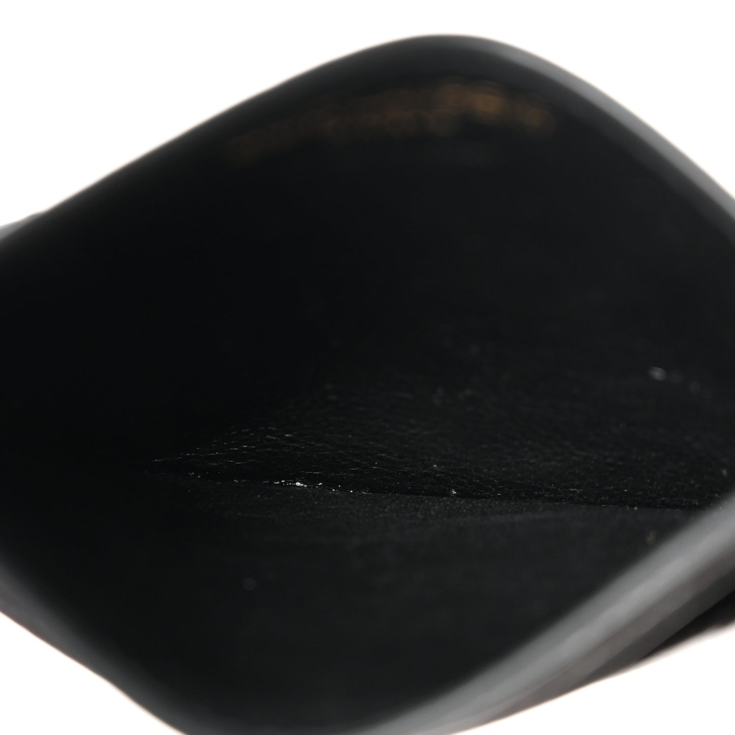 Grain De Poudre Matelasse Chevron Monogram Credit Card Case Black