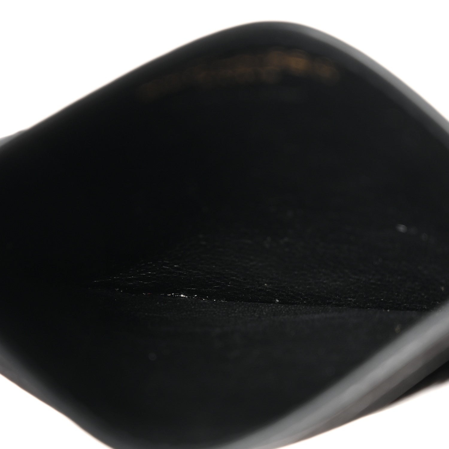 Saint Laurent Grain De Poudre Matelasse Chevron Monogram Credit Card Case Black 5 of 8