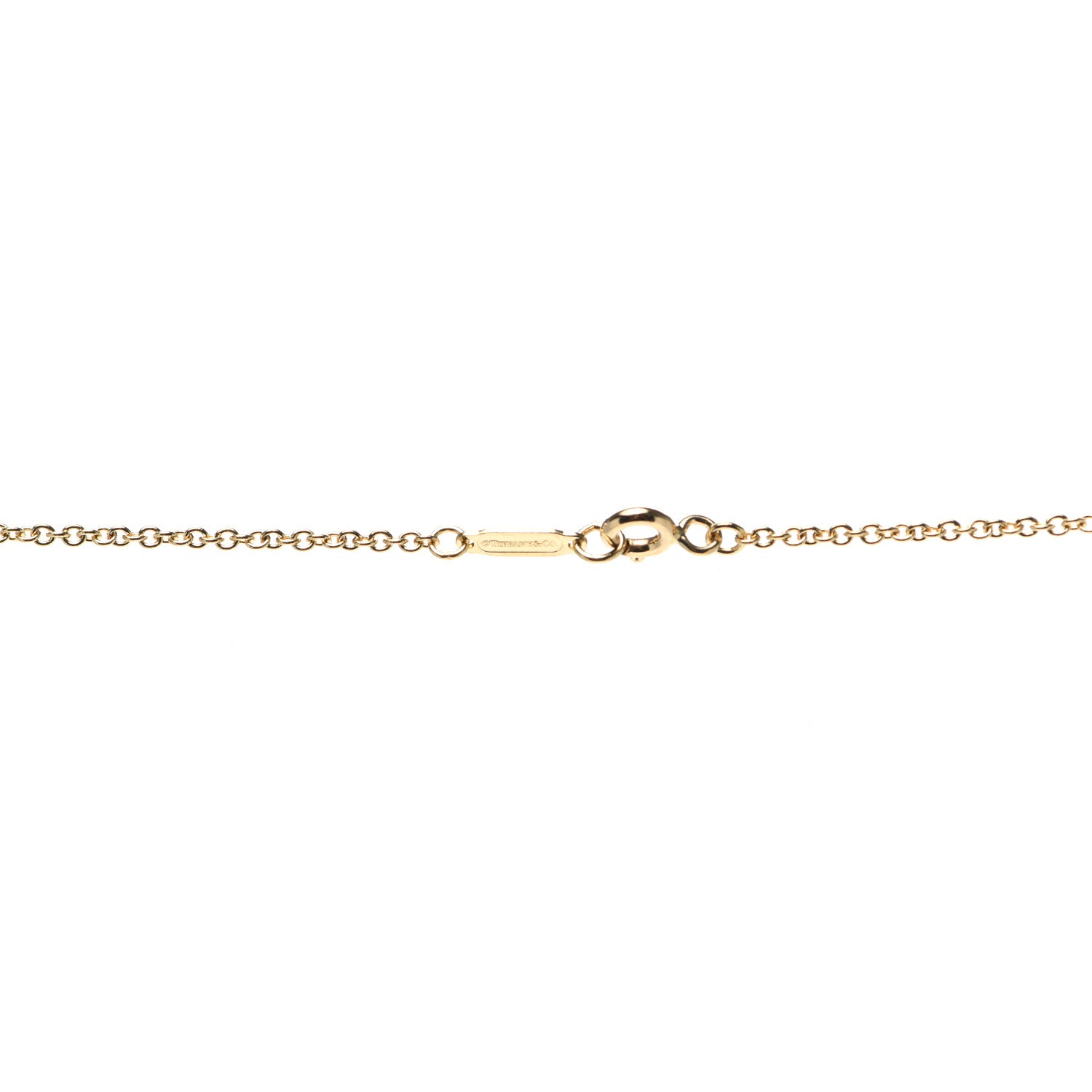 Tiffany 18K Yellow Gold Large Atlas Open Pendant Necklace 5 of 6