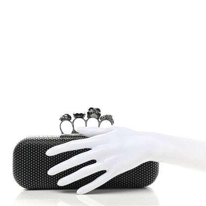 Alexander McQueen Nappa Studded Knucklebox Clutch Black 3 of 10