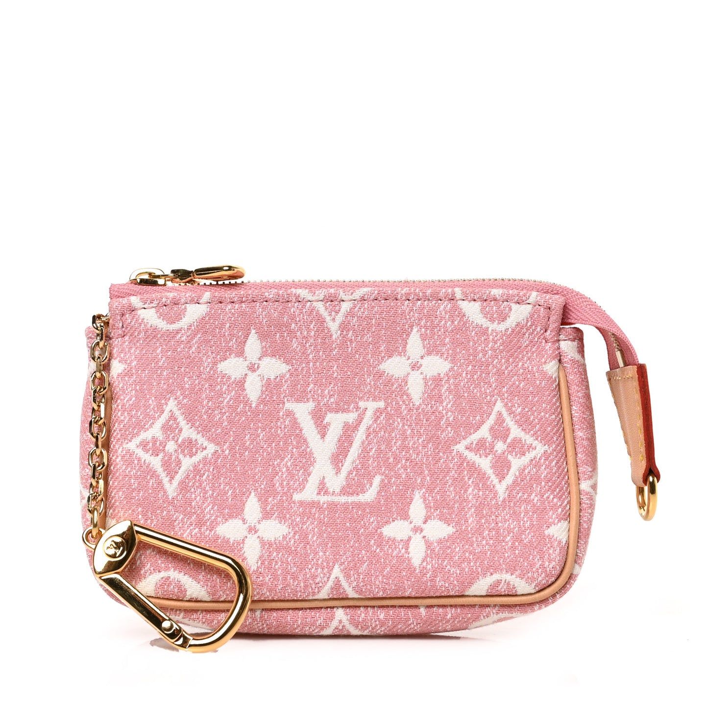 Denim Jacquard Monogram Micro Pochette Accessories Rose