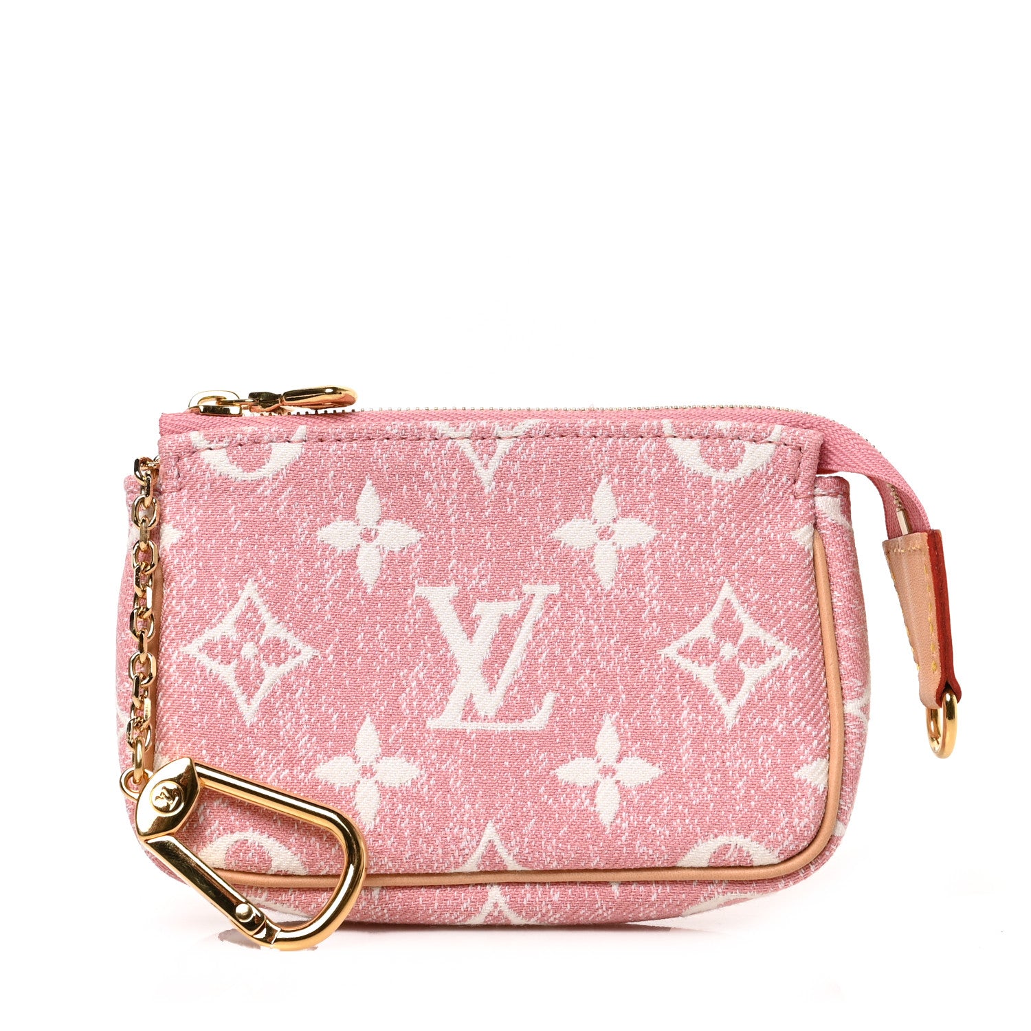 Louis Vuitton Denim Jacquard Monogram Micro Pochette Accessories Rose 1 of 6