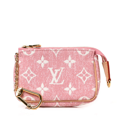 Louis Vuitton Denim Jacquard Monogram Micro Pochette Accessories Rose 1 of 6