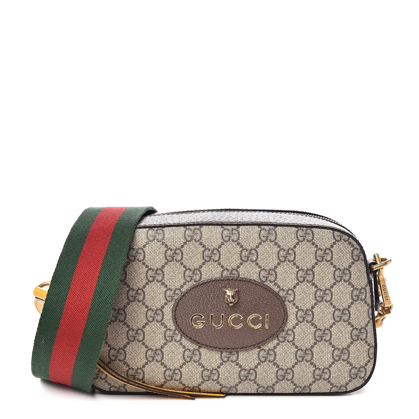 GG Supreme Monogram Web Neo Vintage Shoulder Bag Beige New Acero Crop