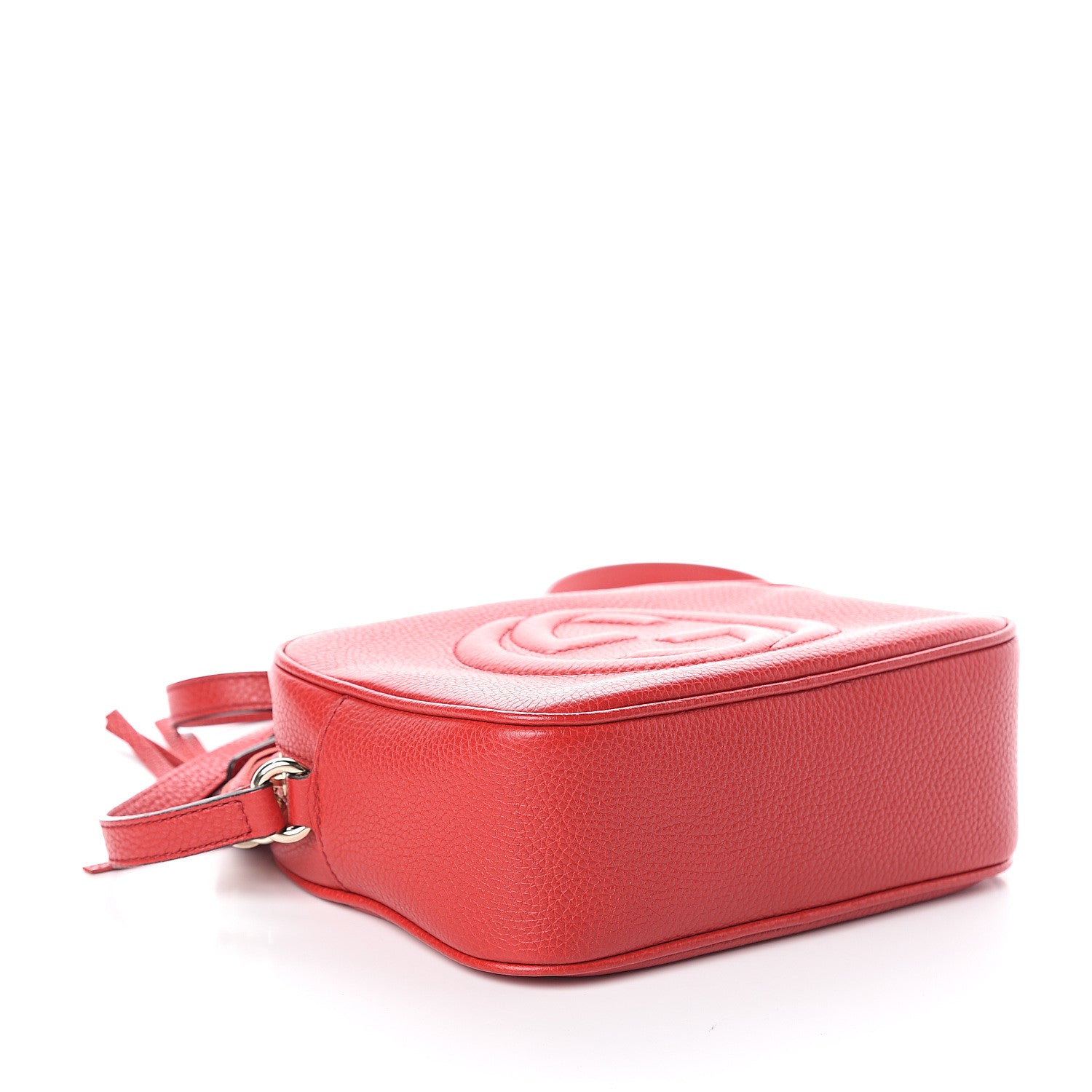 Gucci Pebbled Calfskin Small Soho Disco Bag Tabasco Red 3 of 8