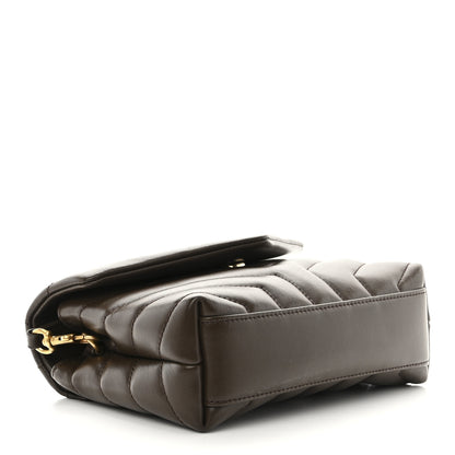 Saint Laurent Calfskin Y Quilted Monogram Toy Loulou Crossbody Bag Soil Brown 4 of 11