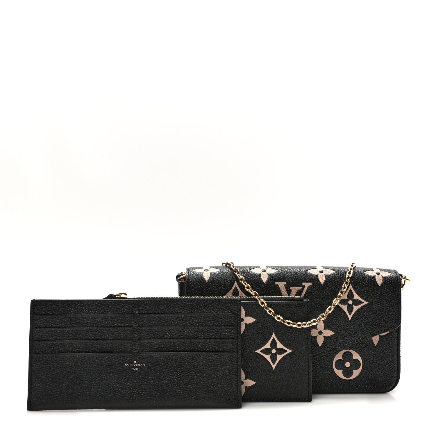 Louis Vuitton Empreinte Monogram Giant Felicie Pochette Black Beige 3 of 10