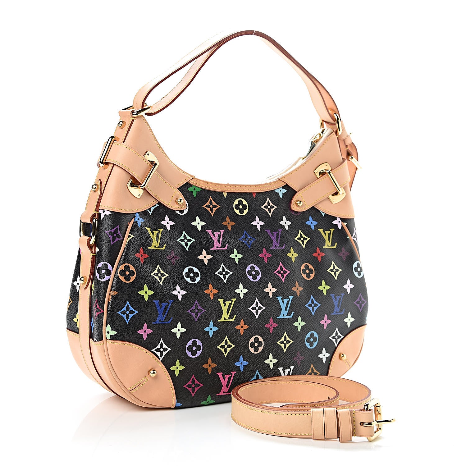 Louis Vuitton Monogram Multicolor Greta Black 3 of 9