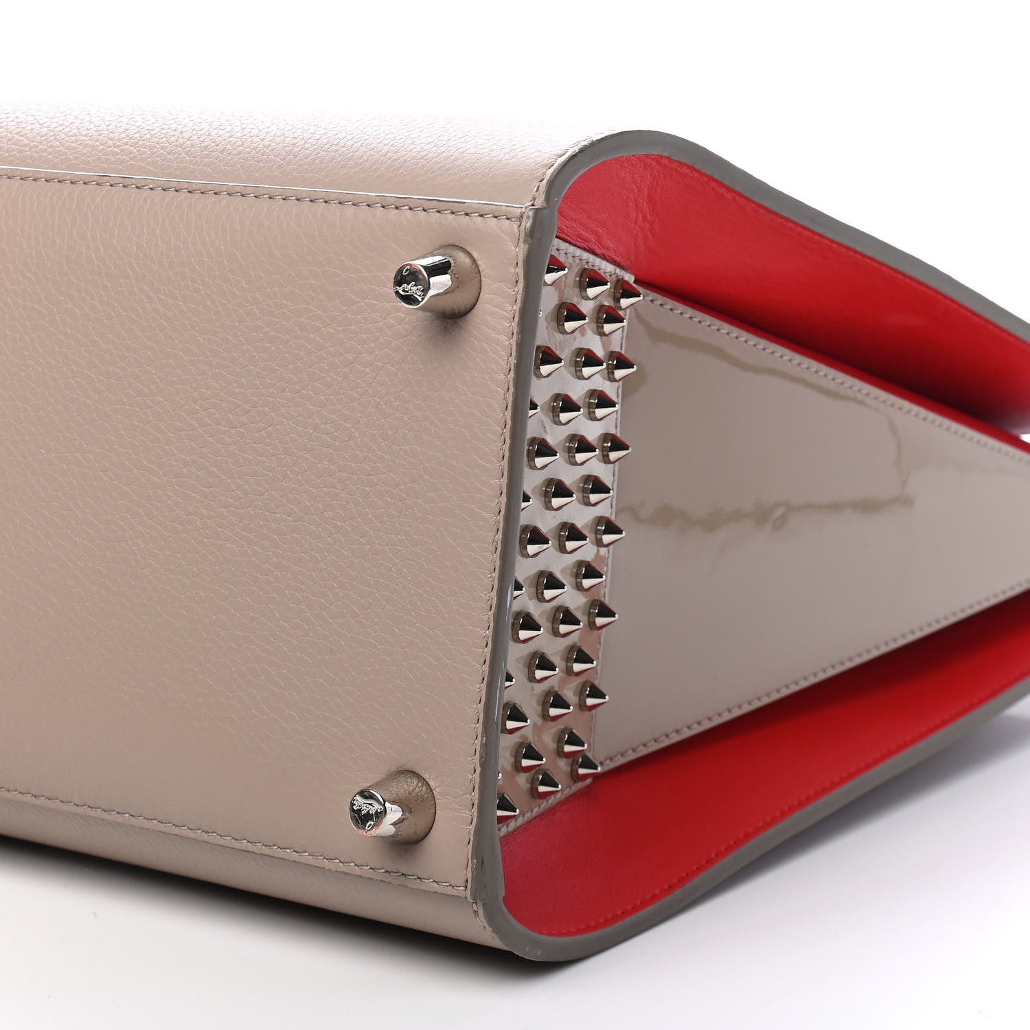 Christian Louboutin Calfskin Patent Studded Large Paloma Cashmere 8 of 8