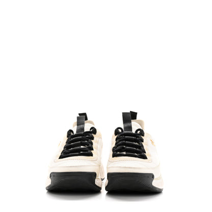 Chanel Velvet Calfskin Mixed Fibers CC Sneakers 36 Ivory Black 2 of 22
