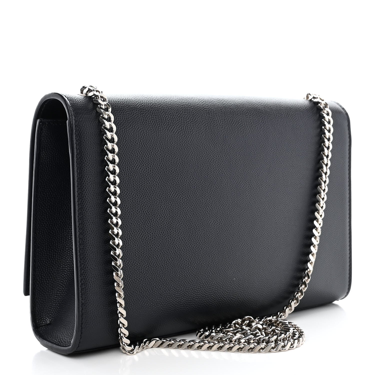 Saint Laurent Grain De Poudre Medium Classic Monogram Kate Satchel Deep Marine 3 of 10