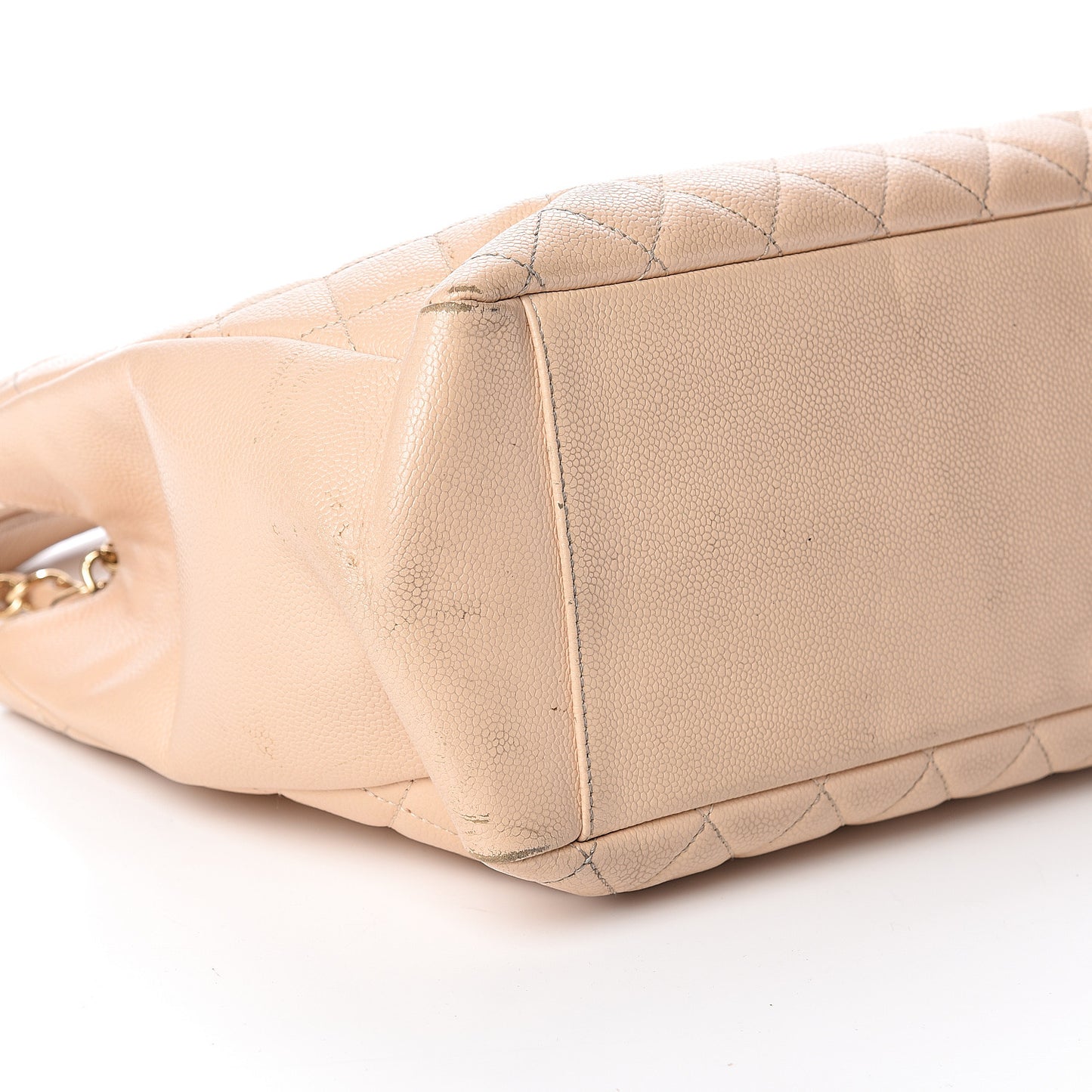 Caviar Quilted Grand Shopping Tote GST Beige