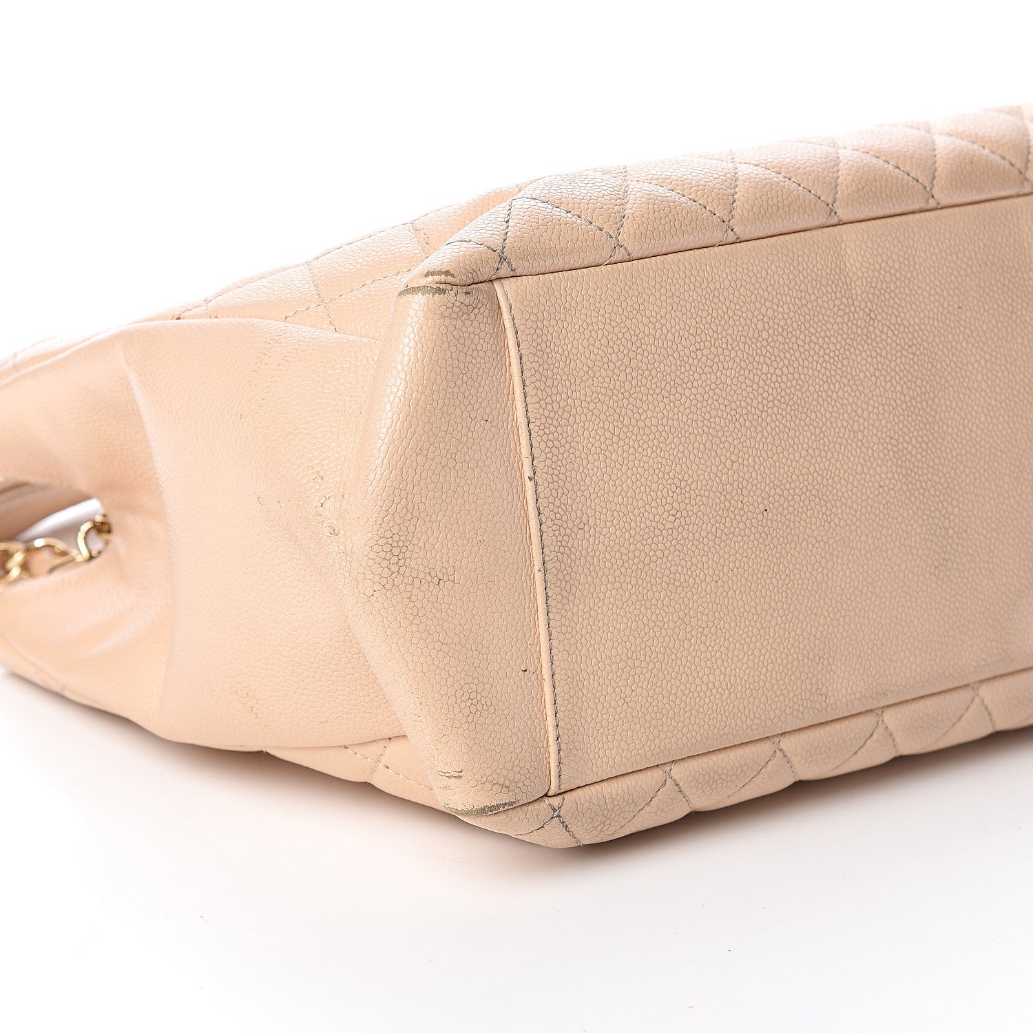 Chanel Caviar Quilted Grand Shopping Tote GST Beige 9 of 10