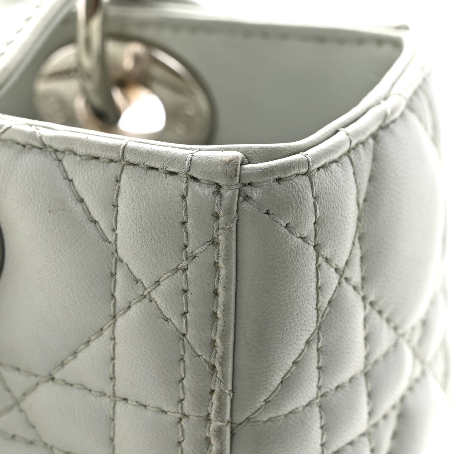 Christian Dior Lambskin Cannage Medium Lady Dior Green 15 of 17