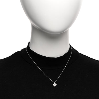 Van Cleef & Arpels VAN CLEEF & ARPELS 18K White Gold Diamond Sweet Alhambra Pendant Necklace 2 of 6