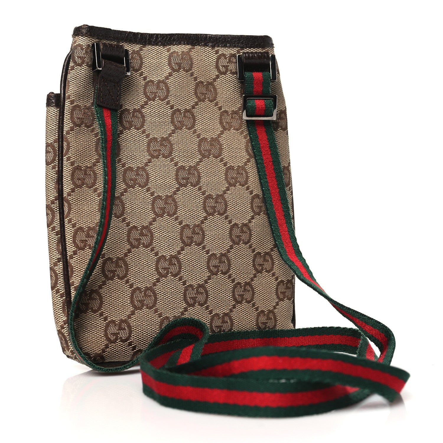 Gucci Monogram Web Mini Messenger Bag Dark Brown 3 of 11