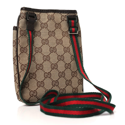 Gucci Monogram Web Mini Messenger Bag Dark Brown 3 of 11
