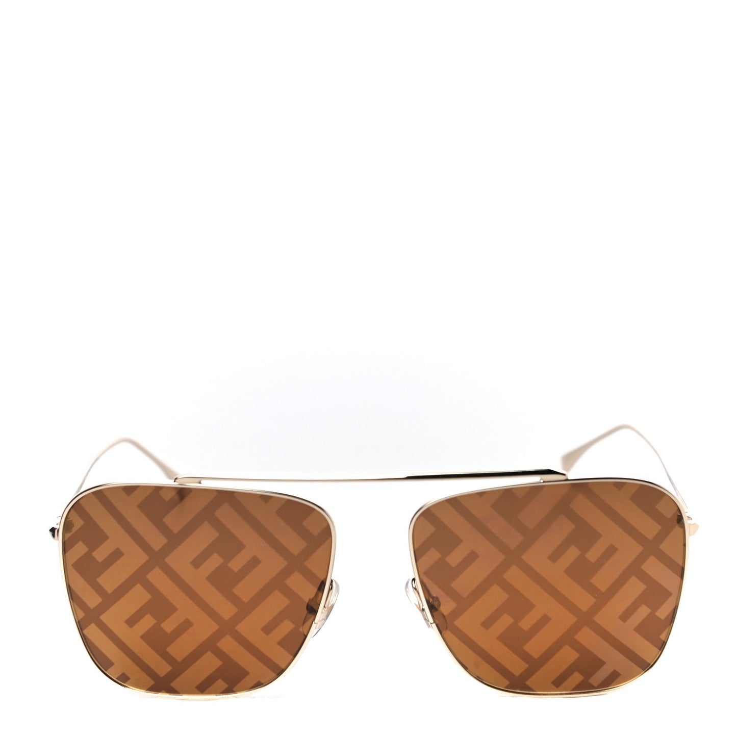 Metal Fendi Forever Aviator Sunglasses FF0406/S Gold