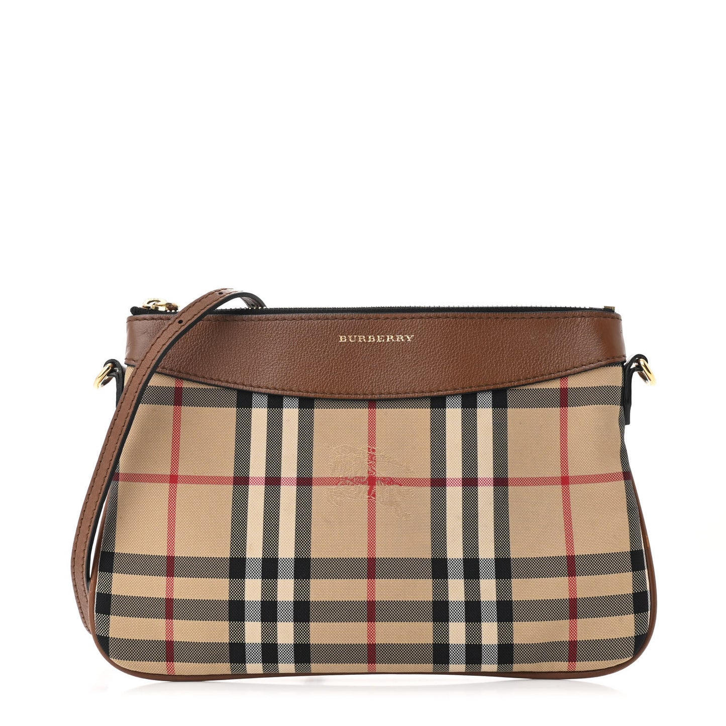 Horseferry Check Peyton Crossbody Clutch Bag Brown